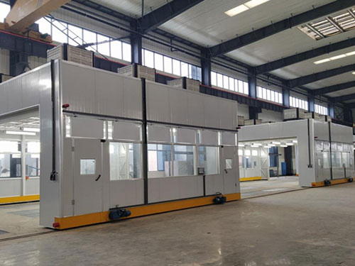 湖南宇晶机械移动喷漆房项目