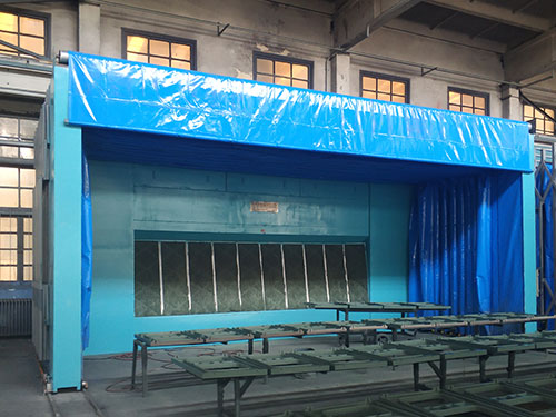 伸缩式喷漆房